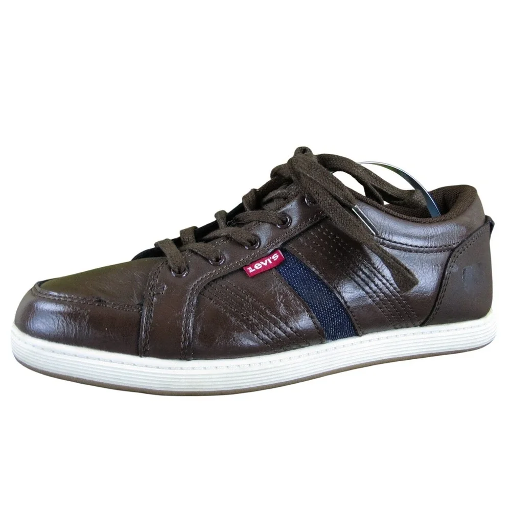 Levi's Brown Boys Synthetic Sneakers Size‎ 4.5 Casual Lace-Up Shoes